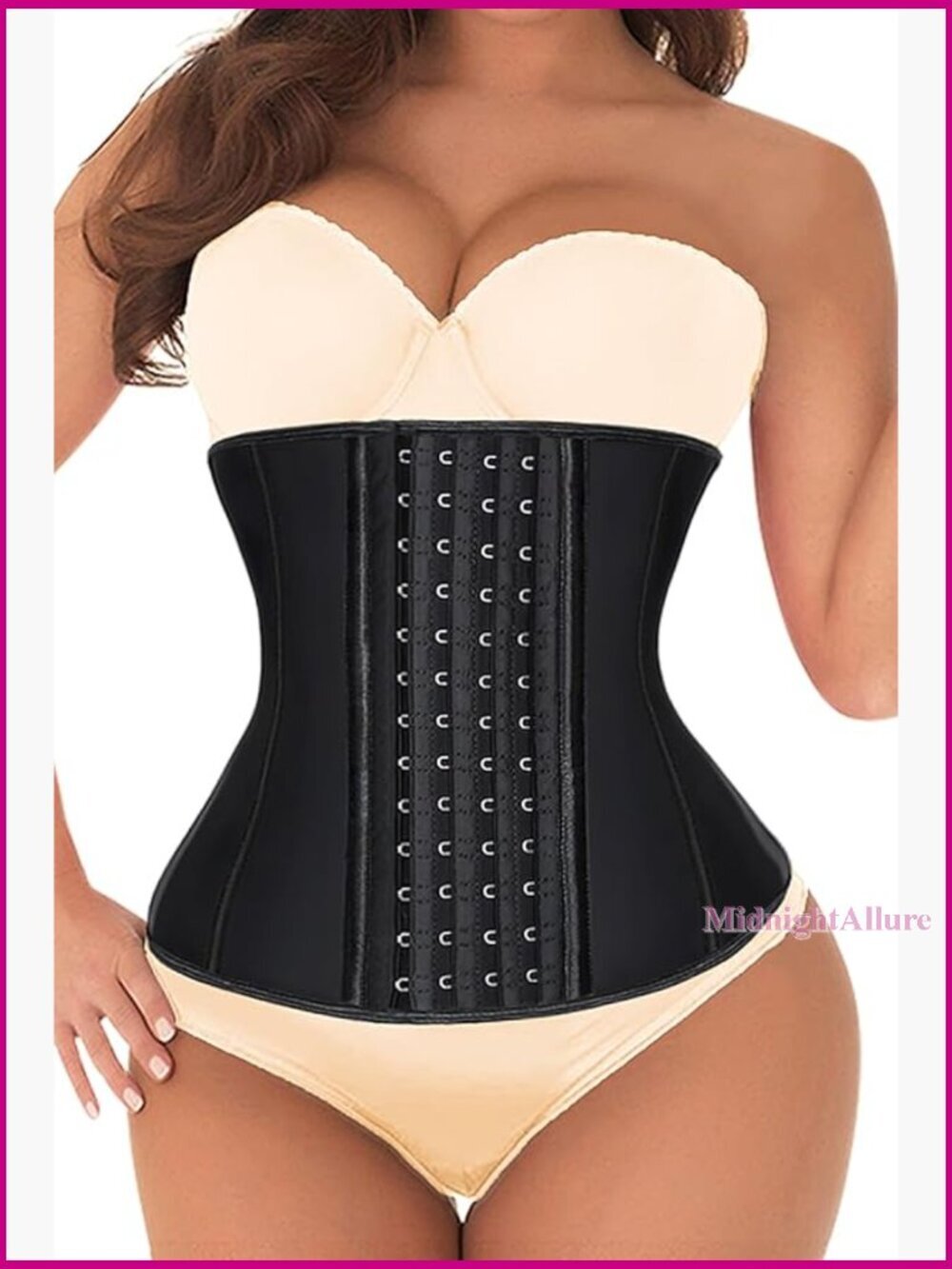 Long Torso Waist Trainer Corset Belt with Steel Bones for Tummy Control